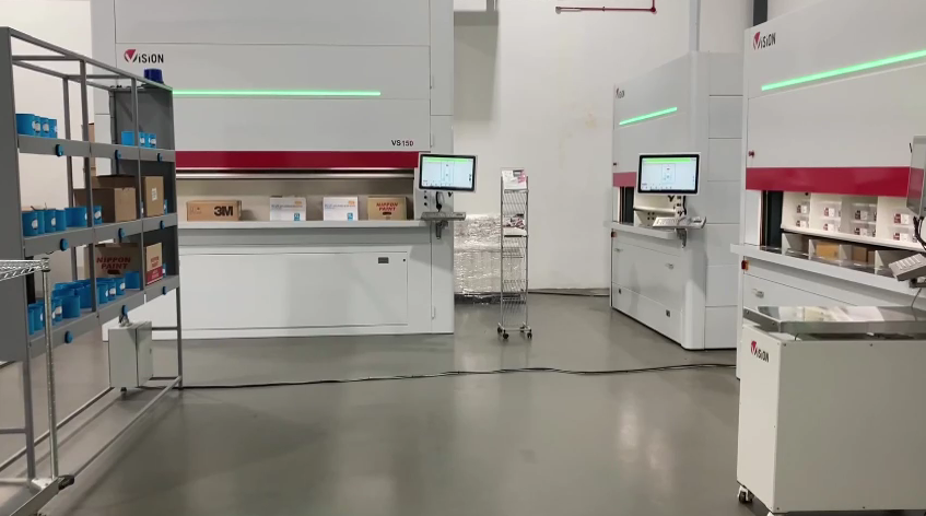 Warehouse full of automated storage systems